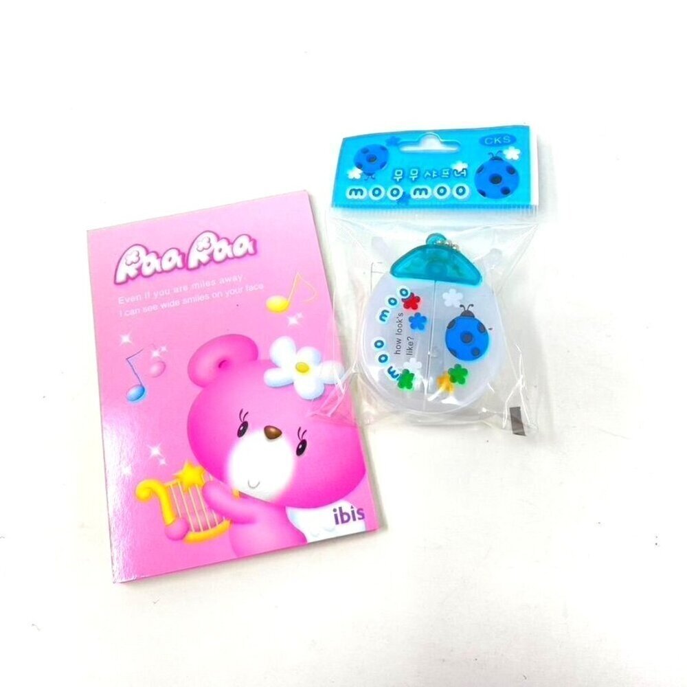 Korean Stationery Mini Notepad/ Ladybug Pencil Sharpener